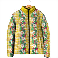Hawaiian Palaka Padded Jacket Hibiscus Pineapple Lei LT9 - Polynesian Pride