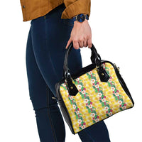 Hawaiian Palaka Shoulder Handbag Hibiscus Pineapple Lei - Polynesian Pride