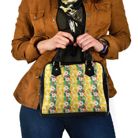 Hawaiian Palaka Shoulder Handbag Hibiscus Pineapple Lei - Polynesian Pride