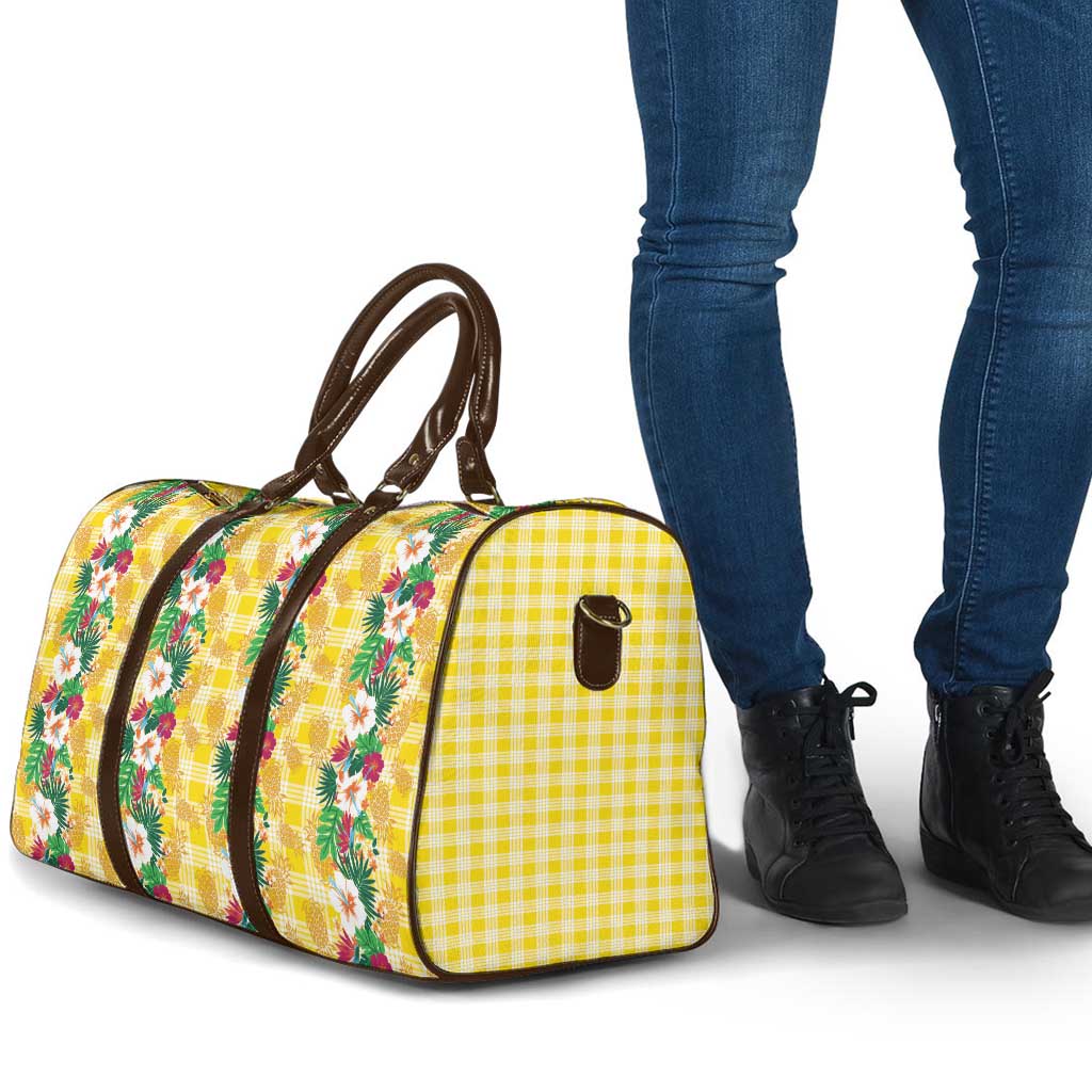 Hawaiian Palaka Travel Bag Hibiscus Pineapple Lei - Polynesian Pride