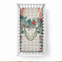 Brown Hawaiian Palaka Baby Bed Cover Kukui Nut Money Lei LT9 28 × 52 in Brown - Polynesian Pride