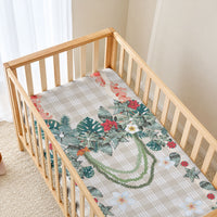Brown Hawaiian Palaka Baby Bed Cover Kukui Nut Money Lei LT9 - Polynesian Pride