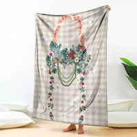 Brown Hawaiian Palaka Blanket Kukui Nut Money Lei - Polynesian Pride