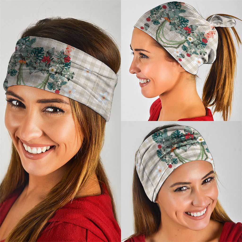 Brown Hawaiian Palaka Neck Gaiter Kukui Nut Money Lei - Polynesian Pride