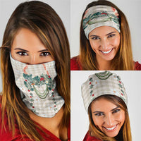 Brown Hawaiian Palaka Neck Gaiter Kukui Nut Money Lei - Polynesian Pride