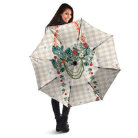 Brown Hawaiian Palaka Umbrella Kukui Nut Money Lei - Polynesian Pride