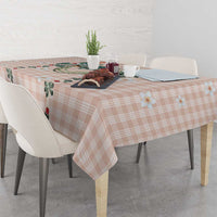 Peach Hawaiian Palaka Tablecloth Kukui Nut Money Lei - Polynesian Pride