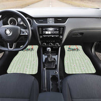 Sage Green Hawaiian Palaka Car Mats Kukui Nut Money Lei - Polynesian Pride
