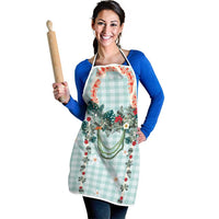 Turquoise Hawaiian Palaka Apron Kukui Nut Money Lei - Polynesian Pride