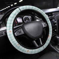 Turquoise Hawaiian Palaka Steering Wheel Cover Kukui Nut Money Lei LT9 Universal Fit Turquoise - Polynesian Pride