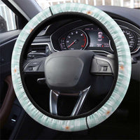 Turquoise Hawaiian Palaka Steering Wheel Cover Kukui Nut Money Lei LT9 - Polynesian Pride