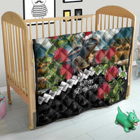 Meri Kirihimete Tuatara Quilt New Zealand Fern with Puhutukawa Flowers LT9 - Polynesian Pride