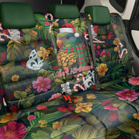 Meri Kirihimete Kakapo Santa Back Car Seat Cover Merry Christmas with Tropical Vibe