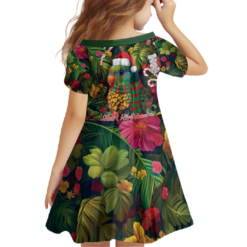 Meri Kirihimete Kakapo Santa Family Matching Long Sleeve Bodycon Dress and Hawaiian Shirt Merry Christmas with Tropical Vibe