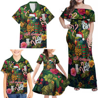 Meri Kirihimete Kakapo Santa Family Matching Off Shoulder Maxi Dress and Hawaiian Shirt Merry Christmas with Tropical Vibe LT9 - Polynesian Pride