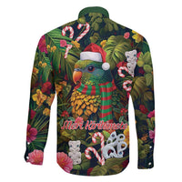 Meri Kirihimete Kakapo Santa Family Matching Off Shoulder Short Dress and Hawaiian Shirt Merry Christmas with Tropical Vibe LT9 - Polynesian Pride