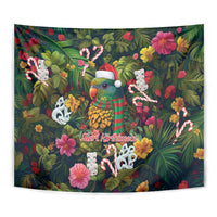 Meri Kirihimete Kakapo Santa Tapestry Merry Christmas with Tropical Vibe LT9