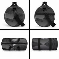 New Zealand Cricket Custom Duffle Bag Potae Pango Black Fern Pattern LT9 - Polynesian Pride