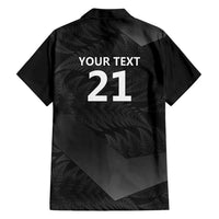 New Zealand Cricket Custom Family Matching Short Sleeve Bodycon Dress and Hawaiian Shirt Potae Pango Black Fern Pattern LT9 - Polynesian Pride