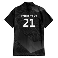 New Zealand Cricket Custom Family Matching Tank Maxi Dress and Hawaiian Shirt Potae Pango Black Fern Pattern LT9 - Polynesian Pride