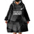 New Zealand Cricket Custom Wearable Blanket Hoodie Potae Pango Black Fern Pattern
