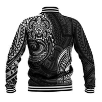 Polynesian Turtle Tribal Tattoo Baseball Jacket Black Style