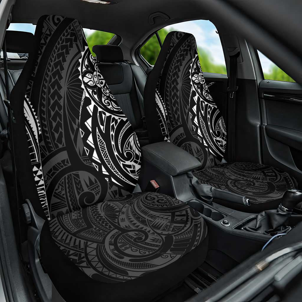 Polynesian Turtle Tribal Tattoo Car Seat Cover Black Style