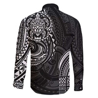 Polynesian Turtle Tribal Tattoo Family Matching Long Sleeve Bodycon Dress and Hawaiian Shirt Black Style LT9 - Polynesian Pride
