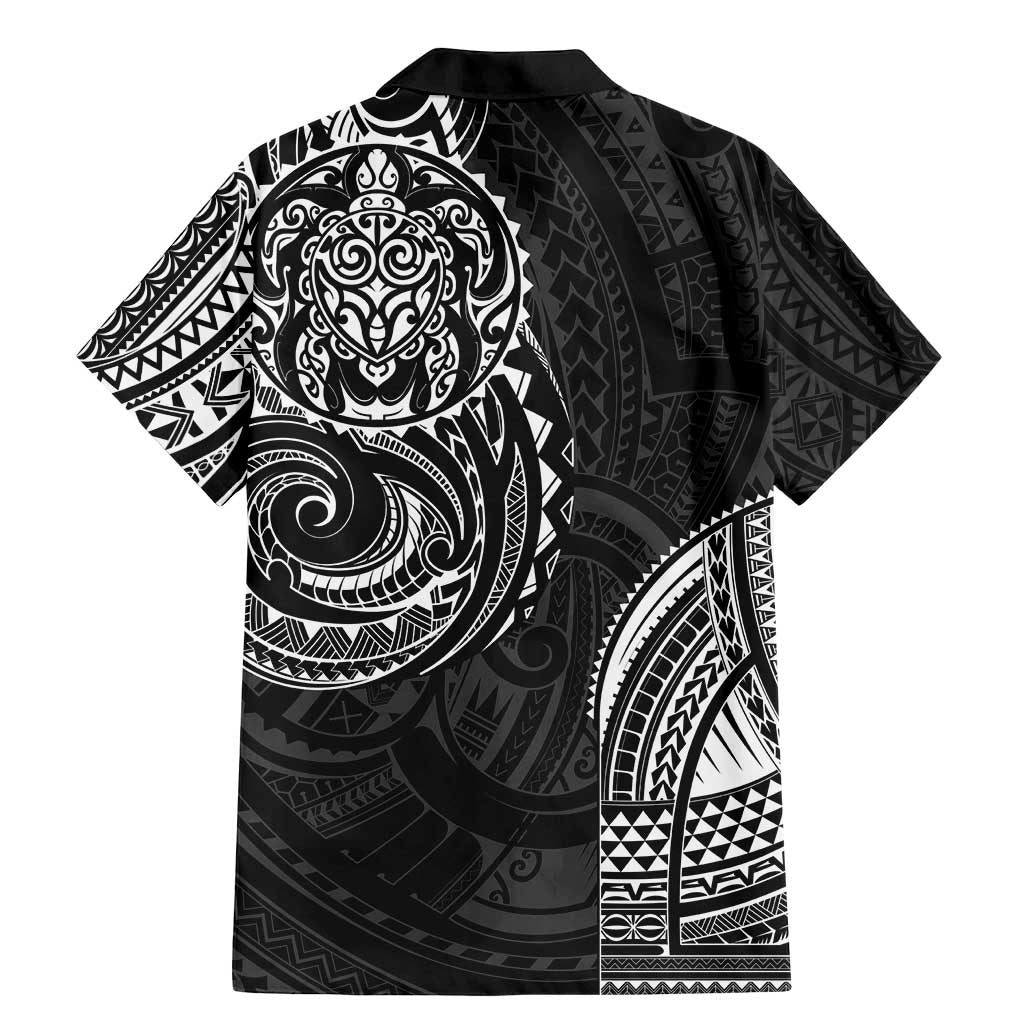 Polynesian Turtle Tribal Tattoo Family Matching Mermaid Dress and Hawaiian Shirt Black Style LT9 - Polynesian Pride