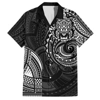 Polynesian Turtle Tribal Tattoo Family Matching Off The Shoulder Long Sleeve Dress and Hawaiian Shirt Black Style LT9 Dad's Shirt - Short Sleeve Black - Polynesian Pride