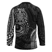 Polynesian Turtle Tribal Tattoo Hockey Jersey Black Style - Polynesian Pride