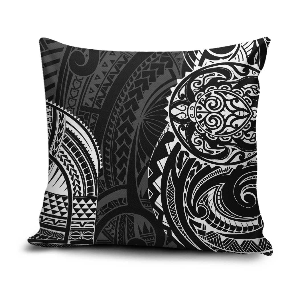 Polynesian Turtle Tribal Tattoo Pillow Cover Black Style LT9 Black - Polynesian Pride