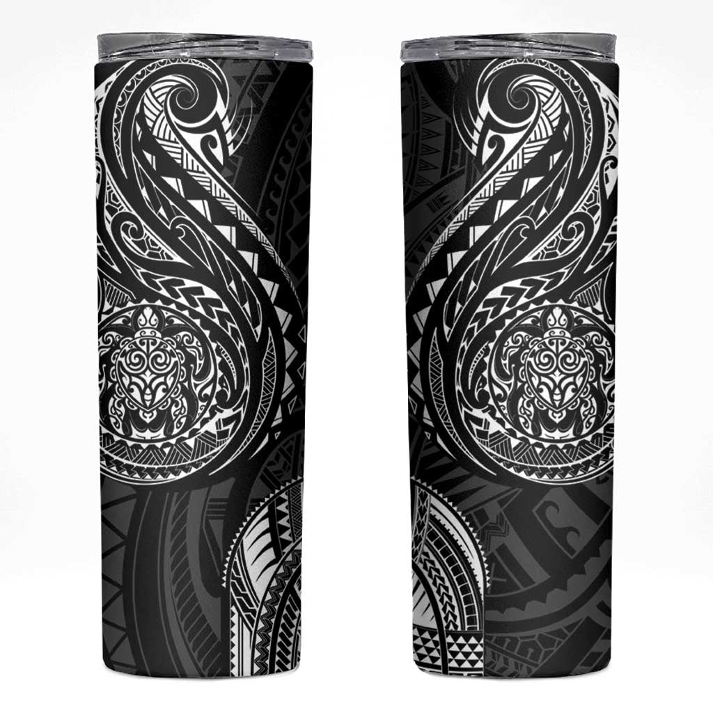 Polynesian Turtle Tribal Tattoo Skinny Tumbler Black Style LT9 Black - Polynesian Pride
