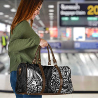 Polynesian Turtle Tribal Tattoo Travel Bag Black Style - Polynesian Pride