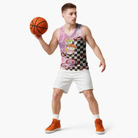 Personalized Japanese Kawaii Sushi Roll Basketball Jersey Wagara Palaka Pattern