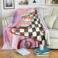 Personalized Japanese Kawaii Sushi Roll Blanket Wagara Palaka Pattern