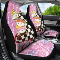 Personalized Japanese Kawaii Sushi Roll Car Seat Cover Wagara Palaka Pattern