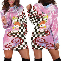 Personalized Japanese Kawaii Sushi Roll Hoodie Dress Wagara Palaka Pattern