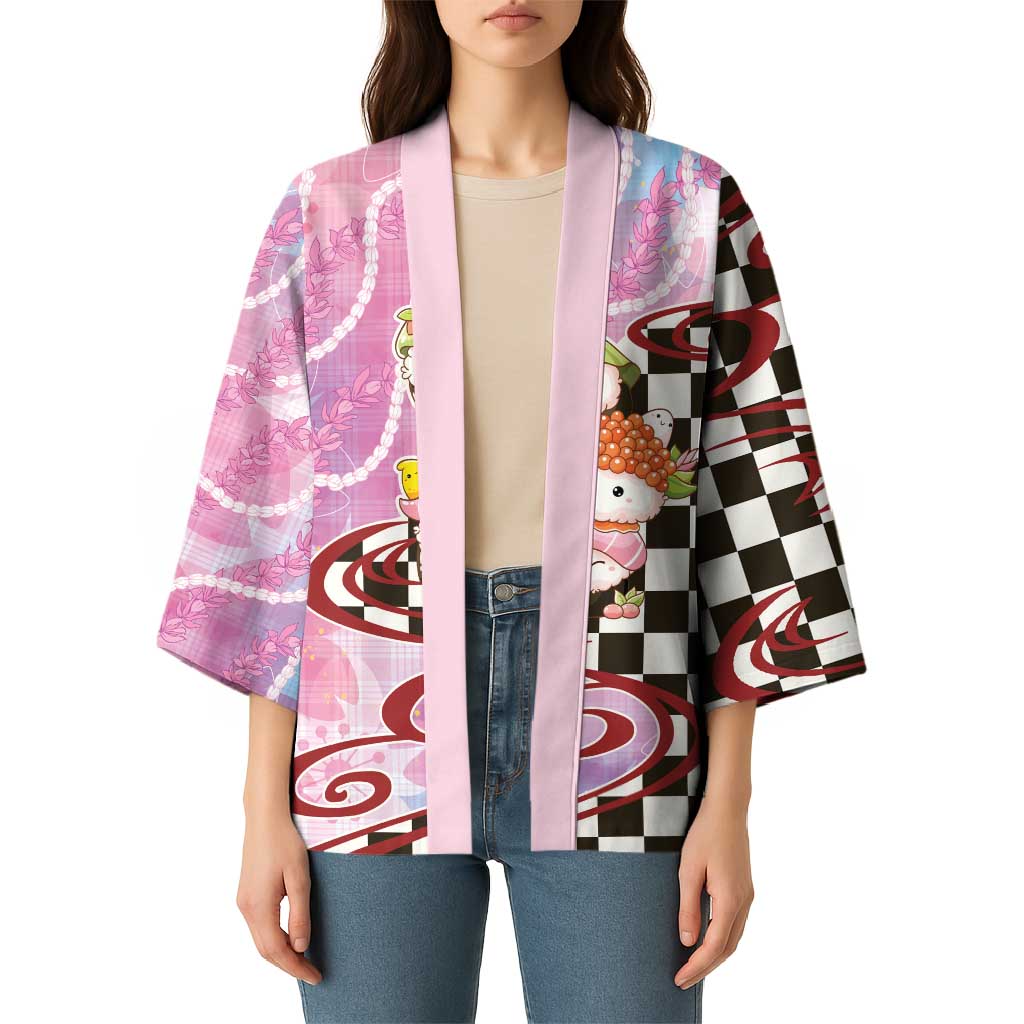 Personalized Japanese Kawaii Sushi Roll Kimono Wagara Palaka Pattern