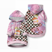 Personalized Japanese Kawaii Sushi Roll Pet Hoodie Wagara Palaka Pattern LT9 Pullover Pink - Polynesian Pride