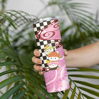 Personalized Japanese Kawaii Sushi Roll Skinny Tumbler Wagara Palaka Pattern