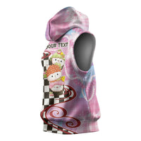 Personalized Japanese Kawaii Sushi Roll Sleeveless Hoodie Wagara Palaka Pattern