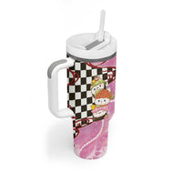 Personalized Japanese Kawaii Sushi Roll Tumbler With Handle Wagara Palaka Pattern