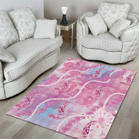Japanese Koi Fish Area Rug Pink Wagara Palaka Honohono Pikake Lei