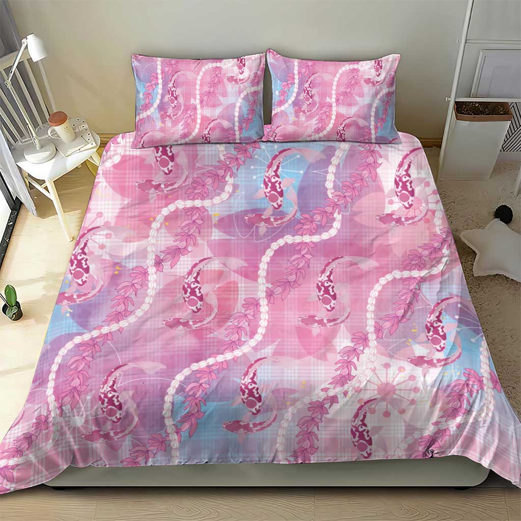 Japanese Koi Fish Bedding Set Pink Wagara Palaka Honohono Pikake Lei