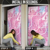 Japanese Koi Fish Door Cover Pink Wagara Palaka Honohono Pikake Lei