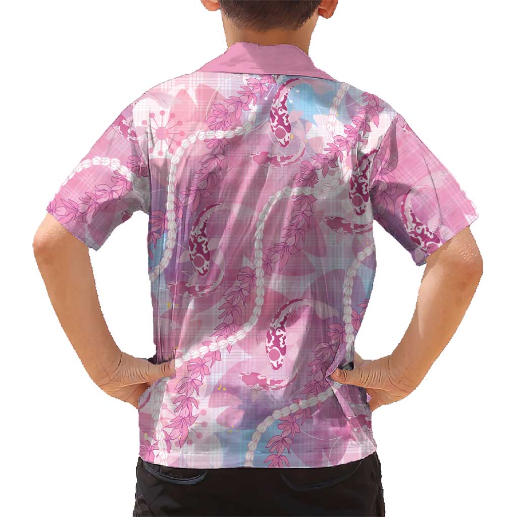 Japanese Koi Fish Family Matching Short Sleeve Bodycon Dress and Hawaiian Shirt Pink Wagara Palaka Honohono Pikake Lei LT9 - Polynesian Pride
