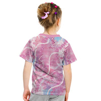 Japanese Koi Fish Kid T Shirt Pink Wagara Palaka Honohono Pikake Lei
