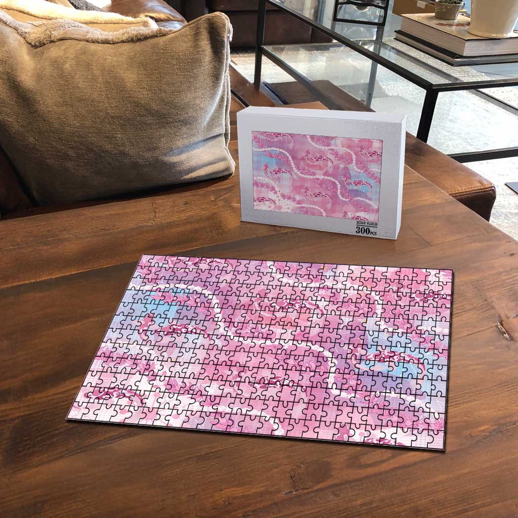 Japanese Koi Fish Puzzle Pink Wagara Palaka Honohono Pikake Lei