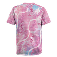 Japanese Koi Fish Rugby Jersey Pink Wagara Palaka Honohono Pikake Lei